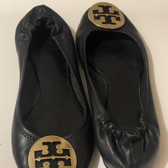 Tory Burch Shoes | Tory Burch Reva
Black Ballet Flats Logo Metal - Picture 4 of 14